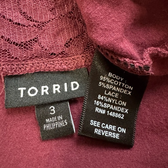 SOLD Torrid, size 3, burgundy color. - Picture 3 of 6